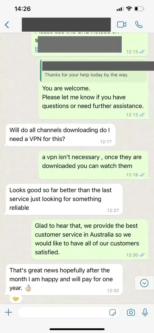 Testimonial from Feedback from smith